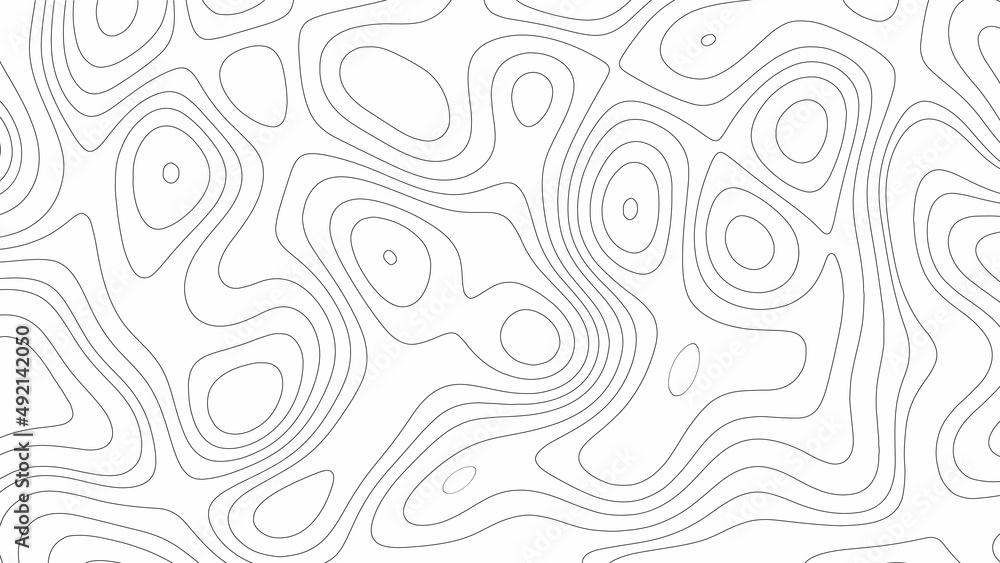 Poster terrain line. topographic map on white background. topo map elevation lines. contour vector abstract