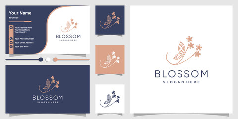Naklejka premium Beauty logo design for woman Premium Vector