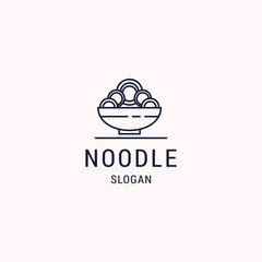 Noodle logo icon flat design template