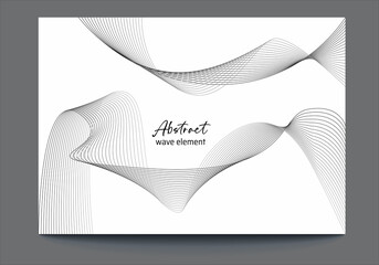 Abstract wave element background template
