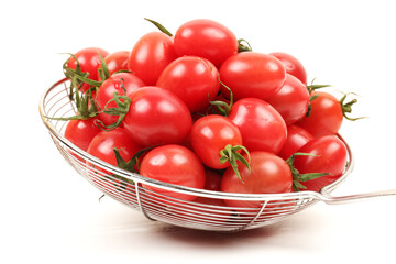 cherry tomatoes in a basket