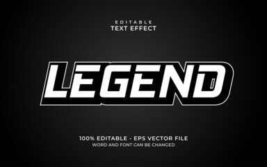 Legend editbale text effect