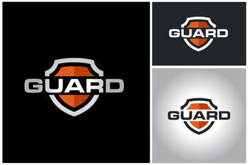 Modern Shield Emblem for Guard Protect Secure Safe logo design