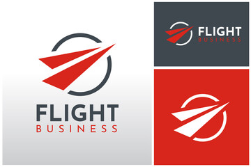 Simple modern paper plane for aircraft aeroplane airplane aviation logo design