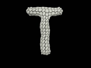 Stone Themed Font  Letter T