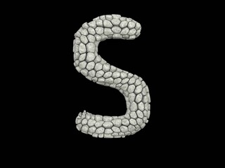 Stone Themed Font  Letter S