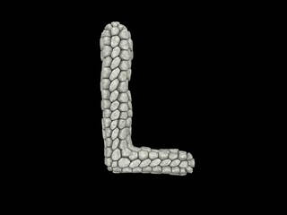 Stone Themed Font  Letter L