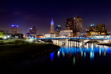 Columbus Ohio Skyline at Night