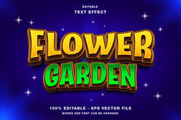 Obraz premium Flower Garden 3D Game Logo Design