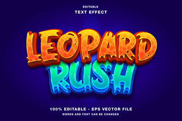 Leopard Rush Game Logo Design
