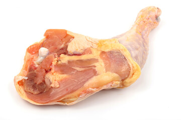 Chicken legs on white background