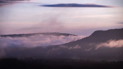  Fogs on The Mountain at Pha Chanadai Cliff