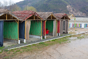 Beautiful Huts in a restaurant