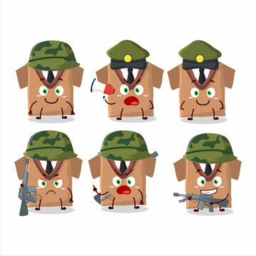 A charming soldier school uniform brown cartoon picture bring a gun machine