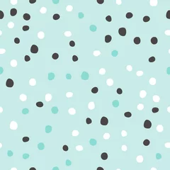  Polka dot seamless pattern with round hand drawn shapes © tomozina1