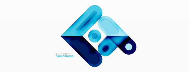 Square and circle minimal abstract background. Vector illustration for wallpaper banner background