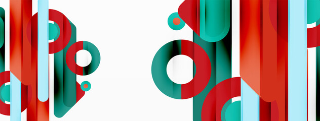 Creative geometric wallpaper. Minimal lines and circles background