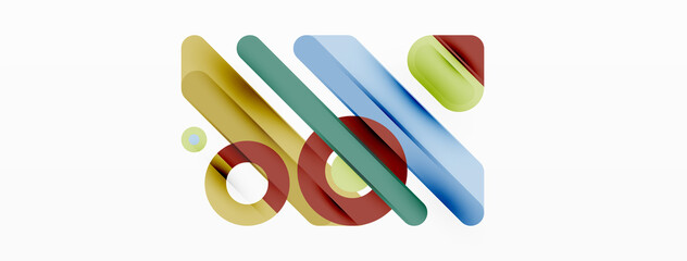 Creative geometric wallpaper. Minimal lines and circles background