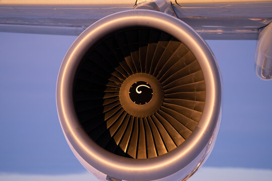 Close Up of Plane Engine