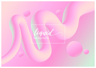 Pink liquid with circle abstract background