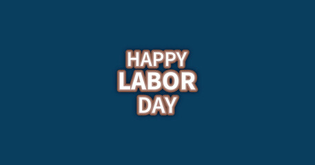 Fototapeta na wymiar Happy labor day design with free spaces on blue and dark red color combinations. Labour day illustration of vector file