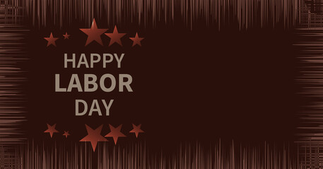 Happy labor day design with free spaces on blue and dark red color combinations. Labour day illustration of vector file