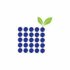 Grapes logo vector icon illustration design