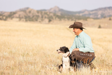 Cowboy and his dog