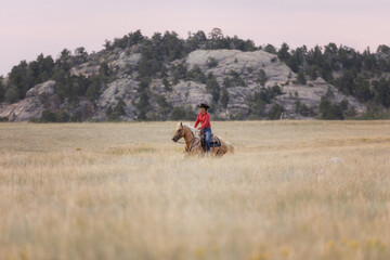 Cowgirl on Palomino