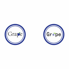 Grapes logo vector icon illustration design