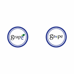 Grapes logo vector icon illustration design