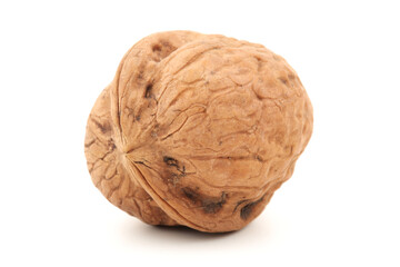 walnuts on a white background