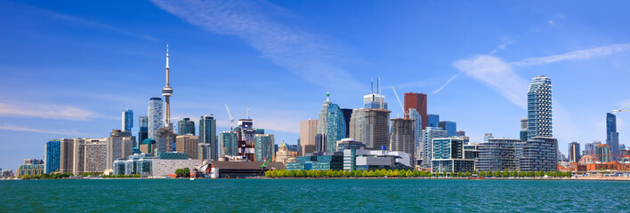 Fototapeta na wymiar Panoramic view of Toronto city is fourth most populous city in North America and capital of Ontario Province.