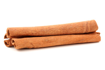 Cinnamon on a white background