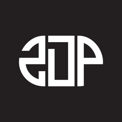 Fototapeta premium ZDP letter logo design. ZDP monogram initials letter logo concept. ZDP letter design in black background.