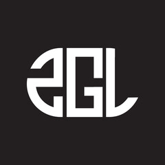 ZGL letter logo design. ZGL monogram initials letter logo concept. ZGL letter design in black background.