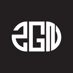 ZGN letter logo design. ZGN monogram initials letter logo concept. ZGN letter design in black background.