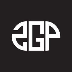 Obraz premium ZGP letter logo design. ZGP monogram initials letter logo concept. ZGP letter design in black background.