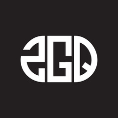 ZGQ letter logo design. ZGQ monogram initials letter logo concept. ZGQ letter design in black background.