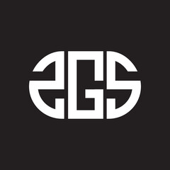 ZGS letter logo design. ZGS monogram initials letter logo concept. ZGS letter design in black background.