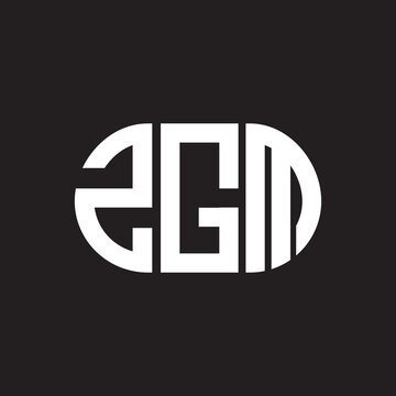 ZGM letter logo design. ZGM monogram initials letter logo concept. ZGM letter design in black background.