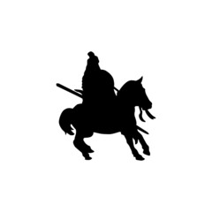Modern horse army silhouette logo concept
