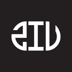 ZIV letter logo design. ZIV monogram initials letter logo concept. ZIV letter design in black background.