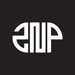 ZNP letter logo design. ZNP monogram initials letter logo concept. ZNP letter design in black background.