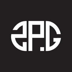 ZPG letter logo design. ZPG monogram initials letter logo concept. ZPG letter design in black background.