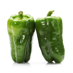 green bell peppers isolated