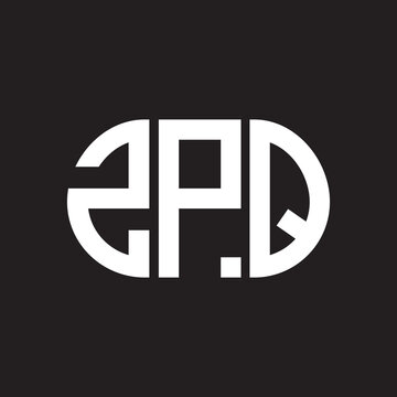 ZPQ letter logo design. ZPQ monogram initials letter logo concept. ZPQ letter design in black background.