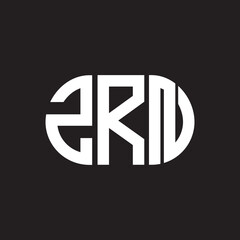 ZRN letter logo design. ZRN monogram initials letter logo concept. ZRN letter design in black background.