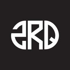 ZRQ letter logo design. ZRQ monogram initials letter logo concept. ZRQ letter design in black background.