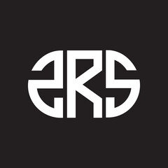 ZRS letter logo design. ZRS monogram initials letter logo concept. ZRS letter design in black background.